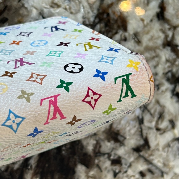 Authentic Rare Multicolour White Zippy Wallet - Picture 8 of 14